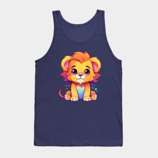 happy lion cartoon v3 Tank Top